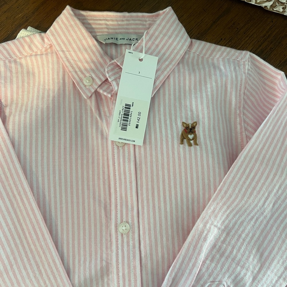 Pink Striped Button-Up Shirt by Janie and Jack